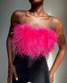 Women's Clothing Fashion Fluffy Multi Color Furry Tube Tops Versatile_ecoleips.com