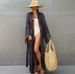Women's Lightweight Rayon Printed Kimono Cover-Up – Beach Sunshade Loose Cardigan For Swimwear, Bikini, Summer Outfit_ecoleips.com