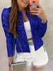 Women's Clothing Sequin Jacket Autumn Style Lightweight Outerwear Clothing_ecoleips.com