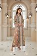 New Middle East Ethnic Style V-Neck Long Sleeve Printed Dress, Loose Fit Maxi Dress For Women, Fashionable And Comfortable_ecoleips.com