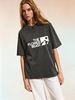 Women's Casual Vintage Style T-Shirt, Washed Finish Crew Neck Summer Basic_ecoleips.com