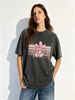 No Rain No Flowers Floral Graphic Washed Oversized T Shirt Women Crew Neck Short Sleeve Loose Vintage Casual Street Tee_ecoleips.com