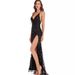 Elegant V-Neck Backless Slit Long Dress With Gold Sequin Embellishments - Sexy Evening Gown For Women, Clubwear, Party Dress, Summer Formal Dress_ecoleips.com