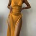Women's Clothing New Solid Color Sexy Split Swimsuit_ecoleips.com