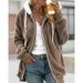 Women's Clothing Oversized Fleece Zip-Up Hooded Jacket - Cozy Winter Outerwear With Multiple Colors & Sizes (S-5XL)_ecoleips.com