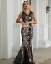 Women's Clothing Short Sleeve Dress Women's Sleeveless Sequined Mesh Fishtail Skirt Evening Dress_ecoleips.com
