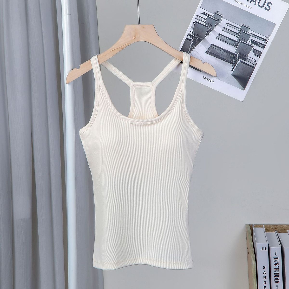 Women's Clothing Women's One Piece Sports Tank Top Elastic Straps Built-in Bra Ice Silk Knitwear For Formal & Casual For Women_ecoleips.com