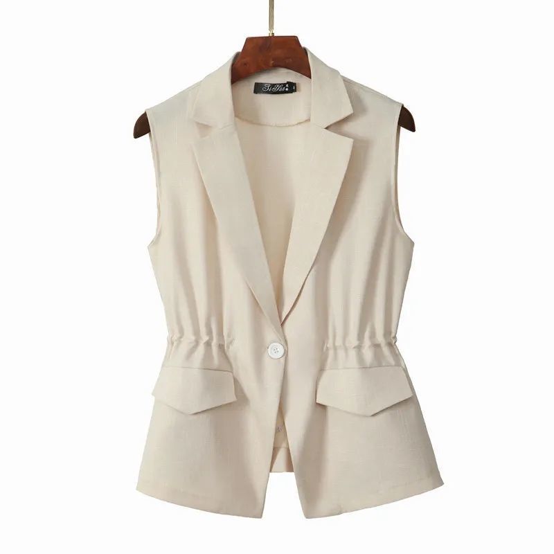 Women's Clothing Suit Vest Waistcoat For Women With Slim Waist And Temperament Versatile Short Vest Spring And Autumn New Style_ecoleips.com