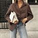 DiYun European American Casual Vacation Versatile Plaid Long-sleeve Jacket Shirt Women's Clothing 2025 Autumn And Winter_ecoleips.com