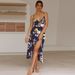European And American Foreign Trade Sexy Floral Print Camisole 2022 Spring/summer New Slim-fit Printed Long Dress_ecoleips.com