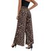 Women's INS Trendy Leopard Print Casual Wide Leg Pants Elastic Waist Loose Fit Bottoms_ecoleips.com