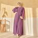Muslim Dress Women Elegant Middle Eastern Beaded Maxi Dress With Rhinestones – Dubai Turkish Style Long Sleeve Round Neck Gown For Women_ecoleips.com