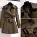 Petite Women's Trench Coat – Slim-Fit Mid-Length British Style Jacket For Casual & Office Wear, Lightweight Polyester, Belted Waist_ecoleips.com