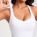 Women Seamless Racerback Sports Bra ,Scoop Neck U-Back Thin Stretchy Yoga Crop Top For Low Impact Fitness Daily Loungewear_ecoleips.com