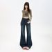 Retro Style Slimming Flared Jeans For Women Loose Fit Stretchy Slim Style Plus Size Early Spring_ecoleips.com
