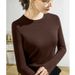 Autumn And Winter New German Velvet Slim-fitting Long-sleeved T-shirt Women's Warm Large-size Foreign-style Bottoming Shirt Solid-color Slim Top_ecoleips.com