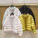 girl Girl Petite Ribbed Jacket For Women, Lightweight Stand Collar Short Style, 2025 New Loose Fit Plus Size White Duck Down Coat_ecoleips.com