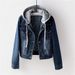 women's classic denim jacket – timel washed, slim fit, versatile for casual & smart wear_ecoleips.com