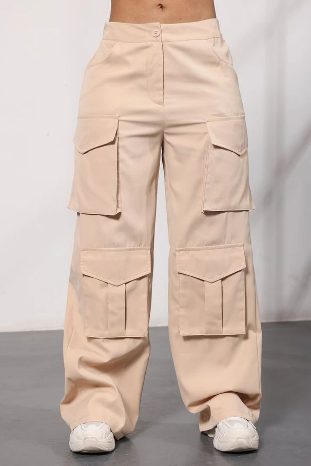 Women's Clothing Casual Fashion Autumn And Winter Solid Color Multi Pocket Workwear Trousers Women_ecoleips.com