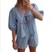 Women's Clothing Women's Summer Versatile Plaid Short Sleeve Top Shorts Set_ecoleips.com