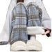 Women's Clothing Stylish Women's Embroidered Sweatshirt Set Loose Fitting Hooded Fleece Lined Plaid Outfit With Straight Leg Pants_ecoleips.com