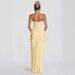 Strapless Evening Dress Pleated Slit Long Style Banquet Dress New Summer Sexy_ecoleips.com