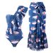 Women's Clothing One Piece Conservative Belly Covering Beach Hot Spring Swimsuit Three Piece Retro One Piece Bikini_ecoleips.com