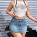 Women's Clothing Style Ladies Retro Distressed Versatile Street Denim Skirt Jeans_ecoleips.com