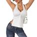 Voya Hot Selling Women's 2026 Spring/summer New Sexy Lace Up Hanging Neck T-shirt Slim Fit And Slimming Top_ecoleips.com