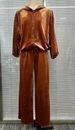 Elegant Gold Velvet Sleeveless Jacket & Pants Set - Stylish Casual Outfit For Teens & Adults (XS-XXL)_ecoleips.com