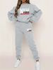 Women's Autumn/Winter Hip Hop Casual Street NEW YORK Letter Printed Round Neck Sweatshirt+Sweatpants Warm Set-623_ecoleips.com