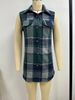 Women's Plaid Sleeveless Vest Loose Fit Fashion Outerwear Trendy Clothing Autumn Winter_ecoleips.com
