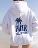 Women Palm Tree Print Hoodie Brushed Fleece_ecoleips.com