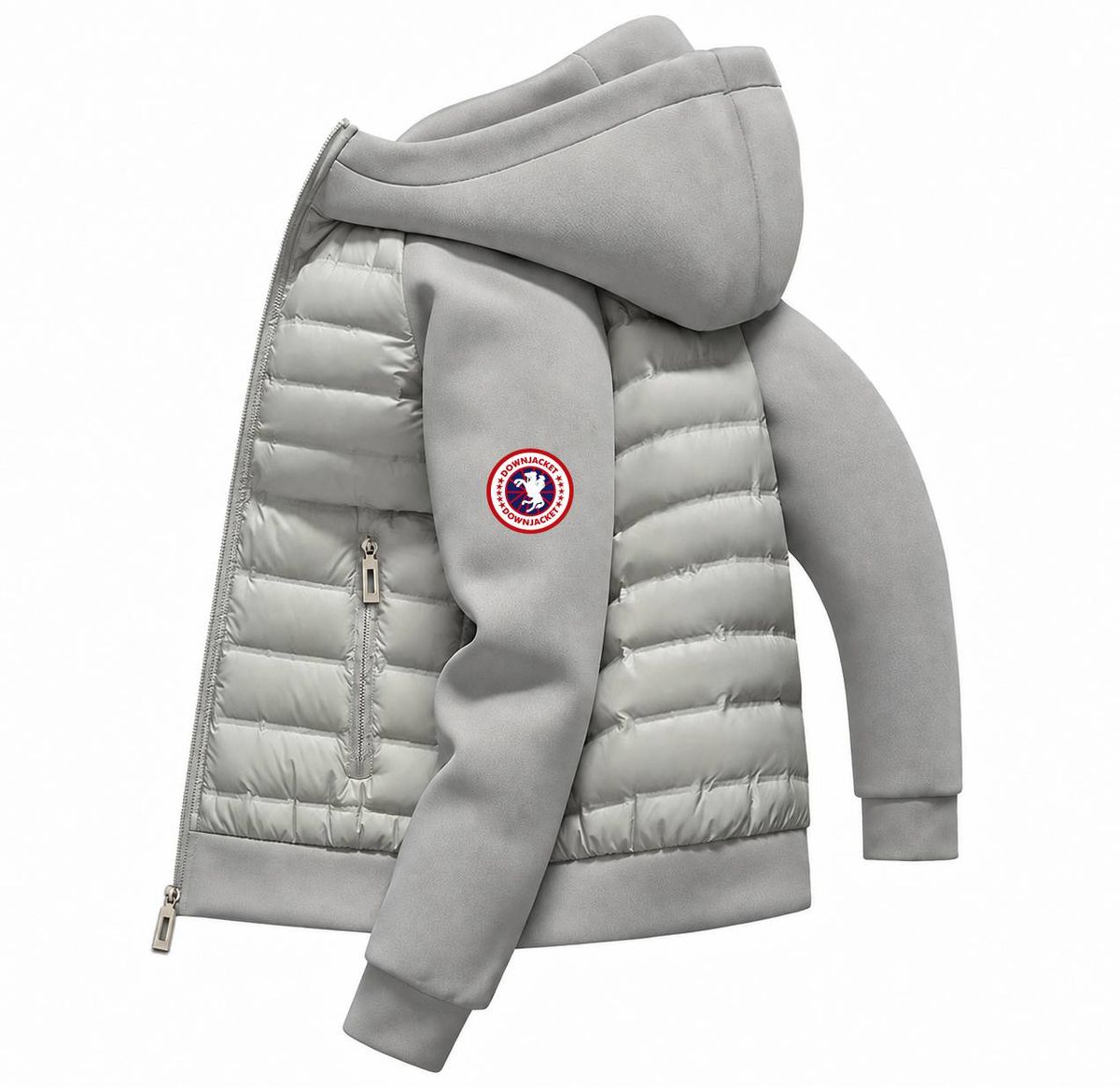 Men's Loose-Fit Hip-Hop Style Padded Jacket – Casual Solid-Color Color-Block Hoodie (Unisex/Couple's Style)_ecoleips.com