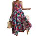New European And American 2025 Summer Loose Casual Suspenders Sleeveless Printed Dress For Women_ecoleips.com