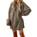 "Oversized Cable-Knit Sweater – Olive Drape For Petite To Plus (XL-5XL) | Vintage-Inspired Polyester Comfort"_ecoleips.com