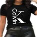 Summer Printed round Neck T-Shirt Large Size Short Sleeve Breathable Cotton Polyester Women's Casual Top for Ages 16-45_ecoleips.com