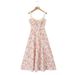 French-style Floral Print Camisole For Women, 2023 Summer New Style, European And American Sexy Strapless Tie-up Slit_ecoleips.com