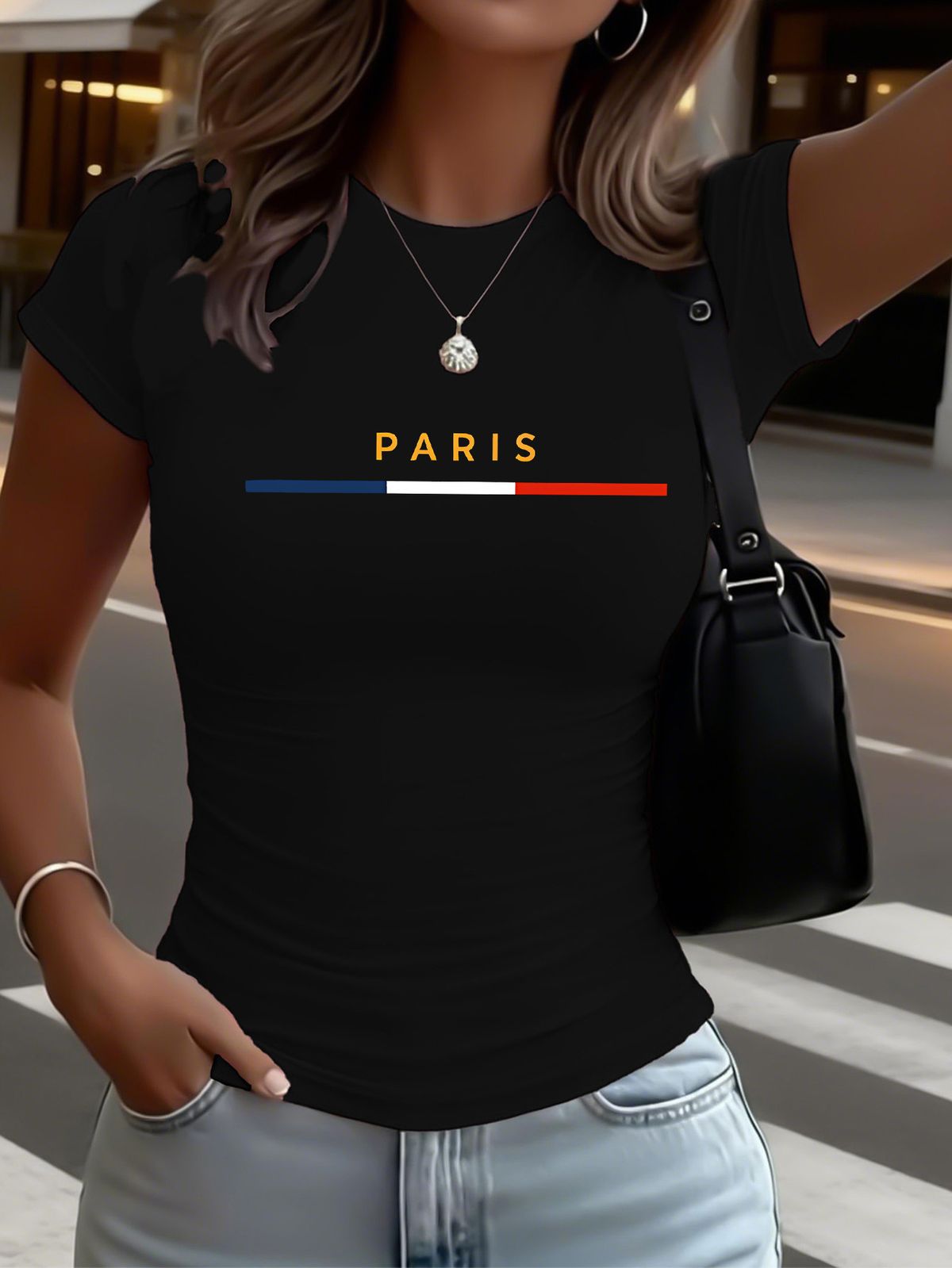 Women Trend Ultra-Short T-Shirt Top Printed Elegant Women's Y2K-Stil – Damen Freizeitmode Sportlich_ecoleips.com