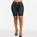 Women's Clothing Summer Fashion All Match Intellectual Goddess Cuff Shorts Slim Pocket Slim Hip Solid Color Jeans_ecoleips.com