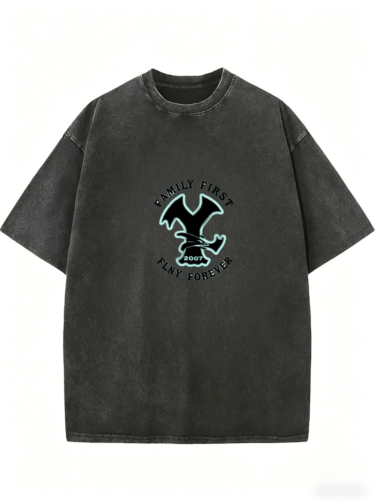 Women's Retro Loose Street Tee, Vintage Washed Cotton Summer Top_ecoleips.com