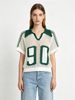 Mesh Ribbed Knit Tee, Lightweight Breathable Top_ecoleips.com