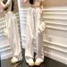 White Wide-leg Jeans Women, 2026 Summer New Style, High-waisted, Loose-fitting, Drapey, Straight-leg, Floor-length Pants_ecoleips.com