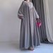 2024 New Model Abaya Middle Eastern Muslim Robe Large Hem Fashionable Elegant Dress_ecoleips.com