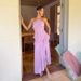 Women's Elegant Ruffled Ruched Halter Backless Midi Dress – Casual Resort Party Gown For Summer_ecoleips.com