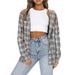 Women's Clothing 2025 Autumn Winter New Hooded Sweatshirt Button Casual Shirt Jacket_ecoleips.com