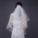 Cross-Border European And American Bachelorette Party Double Layer Bride To Be Photo Wedding Veil_ecoleips.com