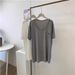 Women's Clothing Withdrawal Modal Pocket Large Round Neck T Shirt Women's Drape Solid Color Slim All Match Top_ecoleips.com