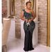 Women’s Clothing women's fashion heavy industry hot diamond sexy one shoulder oblique collar banquet dress long skirt dress female_ecoleips.com