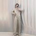 Women's Fashion Jacquard Knit Two Piece Set Thick Warm Turtleneck Sweater Casual Streetwear Comfortable Breathable Spring/Autumn_ecoleips.com